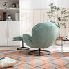 33.78" Tall Upholstered Lazy Chair With Ottoman, Metal Legs And Frame Modern Lounge Accent Chair, Soft Velvet Leisure Sofa Chair - 4 of 4