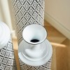 Metal Floor Vases Set of 3, 33/29/24 Inch Large Floor Standing Vase, Decorative Oversized Flower Vases, Hallway Corner Decor Standing Vases - 4 of 4