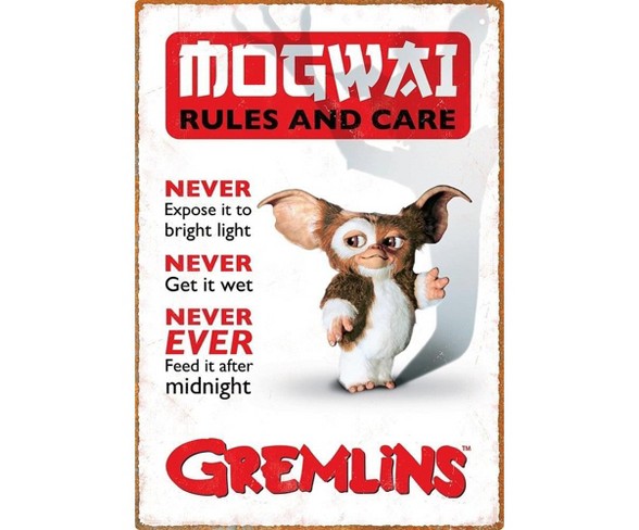 NMR Distribution Gremlins Rules 8.5"x11" Tin Sign