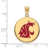 Black Bow Jewelry 14k Yellow Gold Plated Sterling Silver Washington State Cougars NCAA Large Pendant - 2 of 3