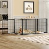 Indoor Large Dog Crate with Top Cover and Flexible Door Placement, Heavy Duty Pet Kennel for Living Room -3irtyhousy - 3 of 4
