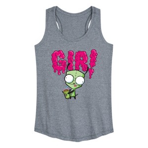 Women's Invader ZIM Whachoosay Graphic Racerback Tank - Heather Grey - 2 X-Large - 1 of 4