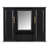 ACEPANO 36 in. W Modern Wall-Mounted Three-Door Bathroom Vanity with Mirror-Black - 4 of 4