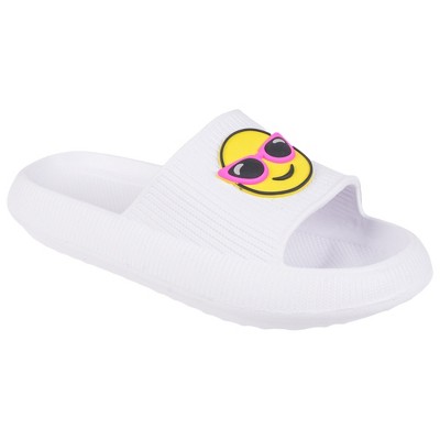FOAMWALK Womens' Sandals - Comfortable Beach Slides, Stylish Slide On Sandals, Everyday Women's Slide Sandals with Novelty Patch