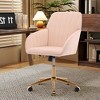 Ridstar Adjustable Office Chair with Backrest Seat For Bedroom-Beige - 3 of 4