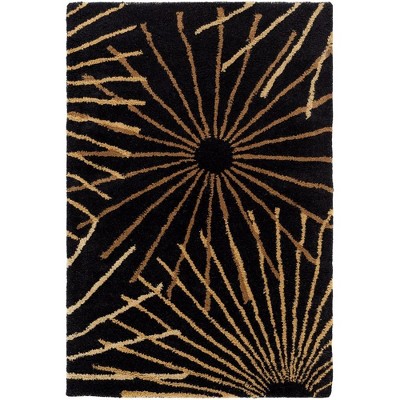 Mark & Day Fox Creek 2'x3' Rectangle Tufted Indoor Area Rugs Black: Geometric Wool, Stain-Resistant, Modern Decor