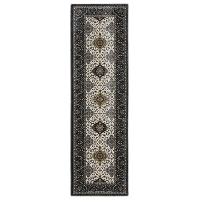 Oriental Weavers Vivian VI04D Ivory/ Navy Indoor Area Rug - 2'3" x 7'6"