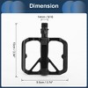 Unique Bargains Cycling Bike Pedal 9/16" Spindle Aluminum Alloy for Road Mountain BMX MTB Bike Black - 3 of 4