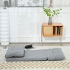 Resenkos Adjustable Floor Chair Sofa Bed, 6-Position Backrest with Pillow, Adult Use, No Assembly, Polyester, Gray - 3 of 4