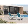 PURPLE LEAF Outdoor Chaise Lounge Set  Adjustable  Recliner with Side Table Outside  Aluminum Chaise Lounger - 2 of 4
