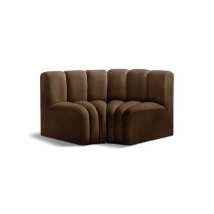 Meridian Furniture,Arc Velvet Modular Sofa - 1 of 4