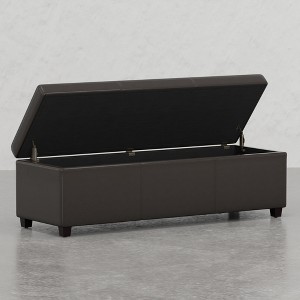 NicBex Rectangular Faux Leather Storage Ottoman Bench,Upholstered Storage Ottoman with Wood Legs,Modern Storage Bench for Living Room,Bedroom - 1 of 4