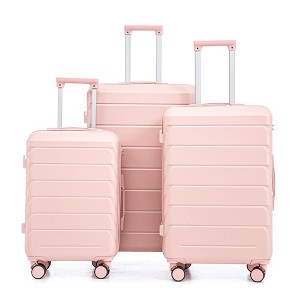 Kumasinova 20"24"28"Hardshell Luggage Sets,3Pcs Durable ABS Spinner Suitcase with TSA Lock,Airline-Approved Checked Travel Suitcases - 1 of 4