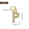 Unique Bargains Beautiful DIY Jewelry Making Rhinestone Initial Pendants 8 Pcs - 3 of 4
