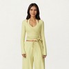 Anna-Kaci Active Women's V-Neck Belted Waist Layering Piece Outwear with Front Tie Detail - 2 of 4