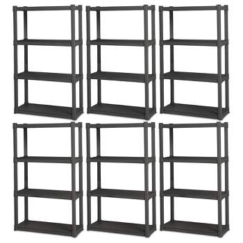 Storage Shelves, Closet Organizers and Storage 5-Shelf Foldable Metal  Shelving Units 28 W x 14 D x 65 H for Garage Kitchen Bakers, Collapsible