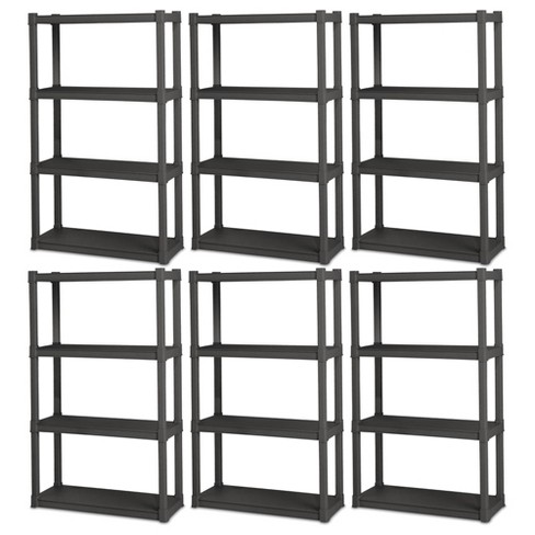 Sterilite 4 Shelf Cabinet- Flat Gray - Walmart.com  Plastic storage  cabinets, Storage cabinet shelves, Sterilite