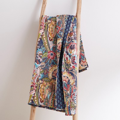 Nanette Multicolor Cotton Reversible Quilted Throw