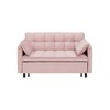 54.3" Fabric 2-Seater Sofa Bed with 2 Pillows & High-Density Sponge Cushioning - 3 of 4