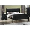 NicBex 21" 2-Drawer Solid Wood Nightstand, Contemporary Bedroom Storage with Sleek Brass Hardware, Simple Assembly, Black - 3 of 4