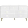 NicBex 7 Drawer Dresser for Bedroom,Modern Style Drawers with Golden Handle,Dressers for Kids Room,Living Room,Entry and Hallway,White - 2 of 4