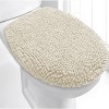 Home Mart Goods 2 Piece Set Cream Soft Cozy Plush Chenille Bath Mat Bathroom Rug & Toilet Seat Cover - 3 of 3