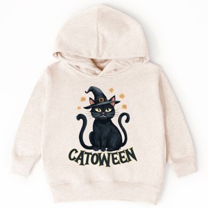The Juniper Shop Catoween Cat Toddler Hoodie - 4T - Natural - 1 of 4