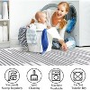 2'x6' Washable Modern Berber Stripe Rug, Low Pile, Non-Slip, Soft & Foldable, Ideal for Living Room, Bedroom, Dining, Office, Beige Blue - 4 of 4