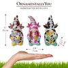 Endearing Cow Gnome Trio Mini Statue Set of Three, 5" Miniature Figurine and Unique Farm Resin Garden Statue| OrnamentallyYou - 3 of 4