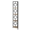 Monarch Specialties Bookshelf Bookcase Etagere Corner 4 Tier 62InchH Office Bedroom Metal Laminate Brown Black Contemporary Modern - 3 of 4
