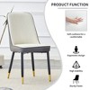 Lyngins Dining Chairs Set of 2/4,Modern Kitchen Chairs with PU Cushion and Metal Legs for Living Room,Meeting Room,Bedroom - 4 of 4