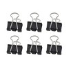 Unique Bargains Stationery Papers File Organizer Metal Black Binder Clips 0.5" Width 12 Pcs - 3 of 4