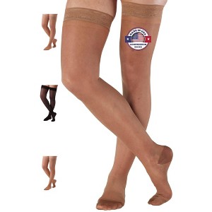 ABSOLUTE SUPPORT – Thigh High Compression Stockings for Women – 15-20mmHg – Beige – A102 - 1 of 4