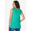 Woman Within Plus Size Perfect Scoopneck Tank - 3 of 4