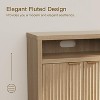 Fluted Sideboard Buffet Cabinet with Storage with 2 Doors and Adjustable Shelves Small Wood Coffee Buffet Table for Living Room Dining Room Entryway - 3 of 4