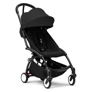 Stokke YOYO³ Stroller Lightweight & Compact Carry-On Compatible - Black - 6m+: Stainless Steel & Aluminum Frame