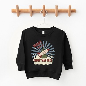 The Juniper Shop Rocket Around The Christmas Tree Youth Ultra-Soft Graphic Sweatshirt - XL - Black - 1 of 3