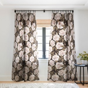Avenie A Realm Of Roses Dark Academia Single Panel Sheer Window Curtain - Deny Designs - 1 of 4