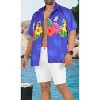 LA LEELA Mens Hawaiian Short Sleeve Button Down Shirt Men's Hawaii Shirts Boho Vacation Casual Summer Beach Shirts for Men Funny - 2 of 4