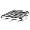 Homhougo 6 Inch Metal Platform Queen Size Bed Frame Low Profile with Sturdy Steel Slats Support Black - 2 of 4