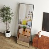 PAGED Rectangle Wall Mounted Full Length Mirror, Leaning Floor Full Body Mirror with Meatl Frame,Suitable for Bedroom - 4 of 4