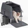 JOEJOY Stainless Steel Cat Litter Box,Double-layered 18" High Sided Cat Litter Box,Metal Litter Pan with Lid,Extra Large Litter Box with Scoop - 3 of 4