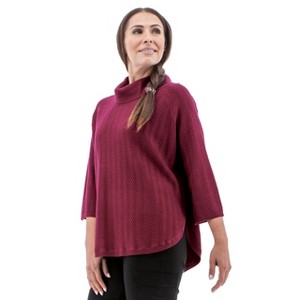 Aventura Clothing Women's Stanwick Cape Style Herringbone Sweater - 1 of 4