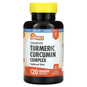 Sundance Turmeric Curcumin Complex | 120 Capsules | with Black Pepper Extract | Non-GMO and Gluten Free Supplement - 1 of 2