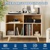 Vinyl Record Storage Cabinet for 350+- 39" Turntable Stand w/6 Open Cubes, Wood Media Console, Cube Storage Organizer for Living Room & Office - 4 of 4