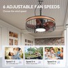 Airsurfer 19" 6 Speed Waterproof Ceiling Fan with 3 Color Temperatures LED Light and Remote,5 ABS Blades,Light with Memory Function - 4 of 4