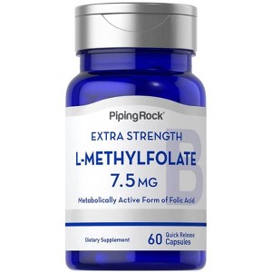 Piping Rock L-Methylfolate 7.5 mg | 60 Capsules - 1 of 1