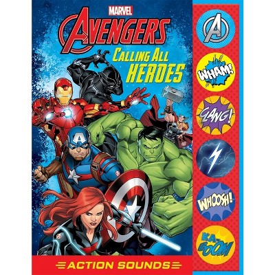 Image of Marvel Avengers: Calling All Heroes Action Sounds Sound Book - by  Pi Kids (Mixed Media Product)