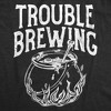 Womens Funny T Shirts Trouble Brewing Sarcastic Halloween Graphic Tee For Ladies - Crazy Dog Women's T Shirt - 2 of 4