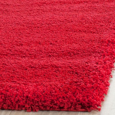 2 ft. x 4 ft. Red Synthetic Shag Area Rug